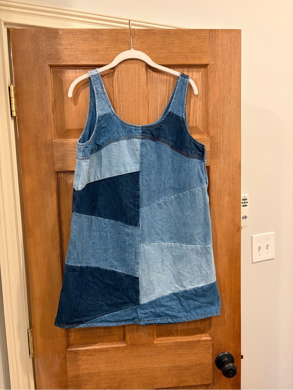 Frame denim patchwork mini dress